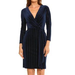 NWT Maggy London Lysandra Blue Velvet Dress